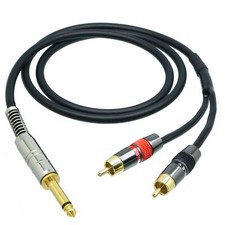 CANARE DIY Y-type Leads L-4E6S 6.35mm 1/4" plug mono TS to 2x RCA TV TS plug