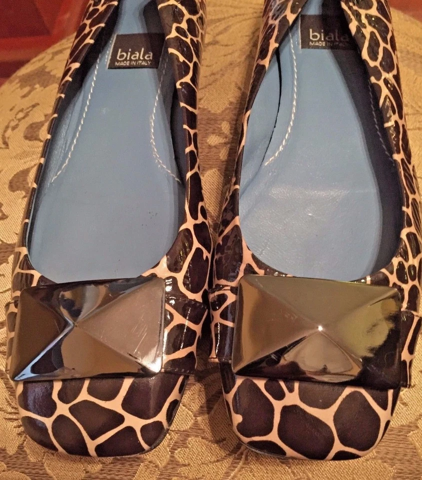 Biala Animal Print Leather Flats - Size 5M - Image 2 of 4