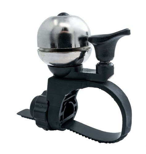 System-S Bicycle Bell Shiny IN Vintage Look Made of Metal IN Grey