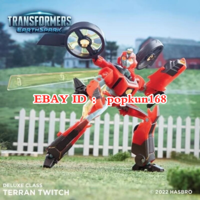 Action Figure Transformers EarthSpark Deluxe Class – Twitch Terrestre 12,5 Cm Convertibile In Drone – Giocattolo Per Bambini 6+