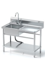 Utility Kitchen Standing Sink Stainless Steel Commercial Restaurant Laundry Sink