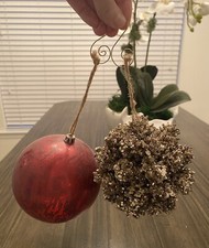 Set Of 2 Pottery Barn Christmas Ornaments