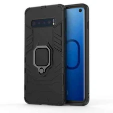 AMZER Hybrid PC + TPU Case With Magnetic Ring Holder for Samsung Galaxy S10