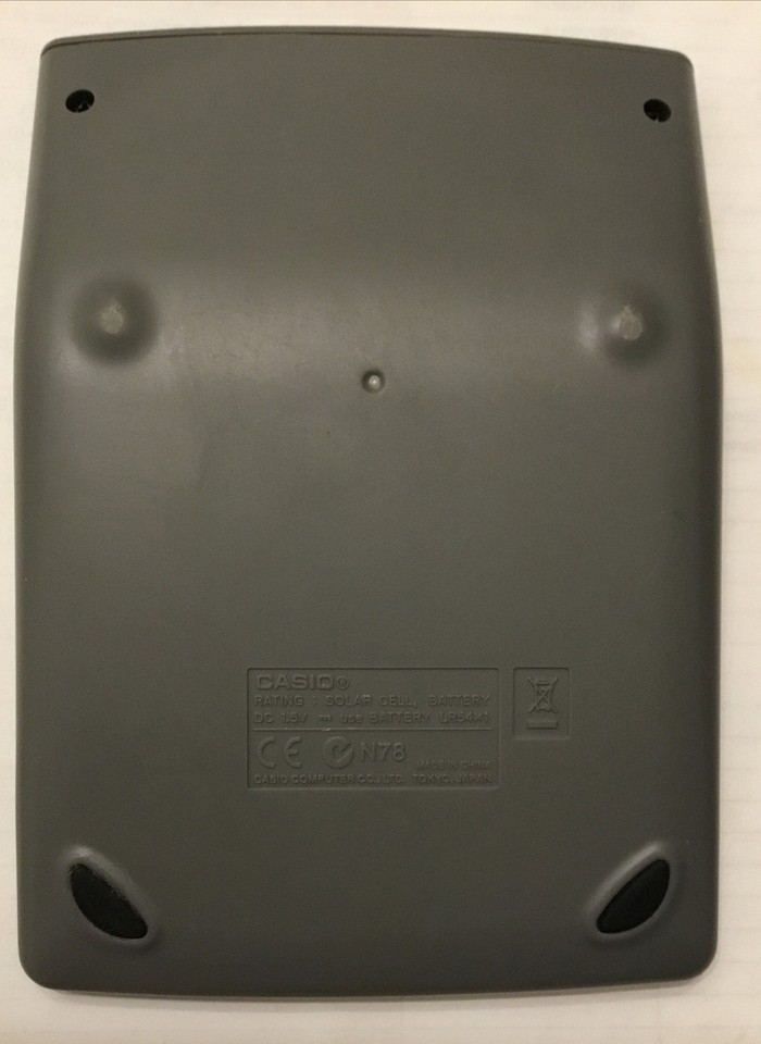 Casio MS80S RATING SOLARCELL, Battery DC 1.5V —— Use Battery LR54x1