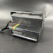 Vintage Polaroid OneStep 600 Instant Film Land Camera Rainbow Stripe Untested