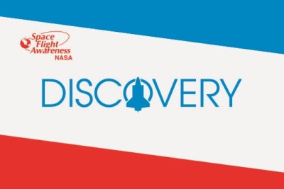 Aufkleber NASA Discovery Spaceshuttle Fahne 8 x 5 cm Autoaufkleber Sticker