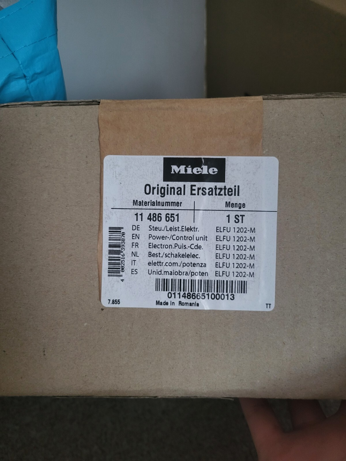 Miele Power Control Unit  - W1 WASHING MACHINE 