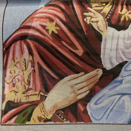 Printed needlepoint Tapestry Mother & Child Canvas Only 45x60 Cm Temeljkovic - Picture 4 of 4