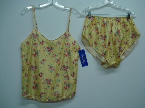 USA made Nancy King Lencería Camisola Con Grifo Pantalón Tamaño Grande  Multi #542L Amarillo | eBay