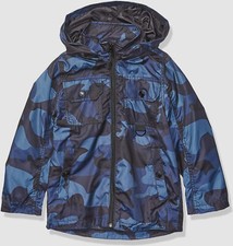 115 Urban Republic Kid's Boy's Blue Camo Full-Zip Hooded Jacket Coat Size M/5-6