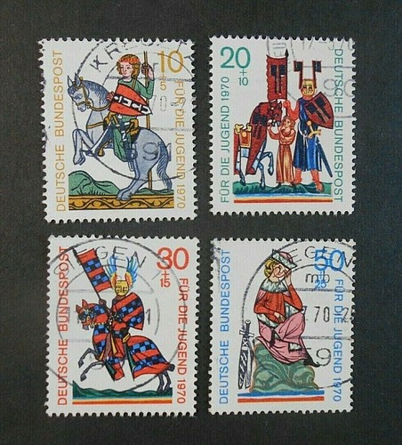 GERMANY, GERMANY, BUND 1970 "German Finders" 4V Cpl SET USED