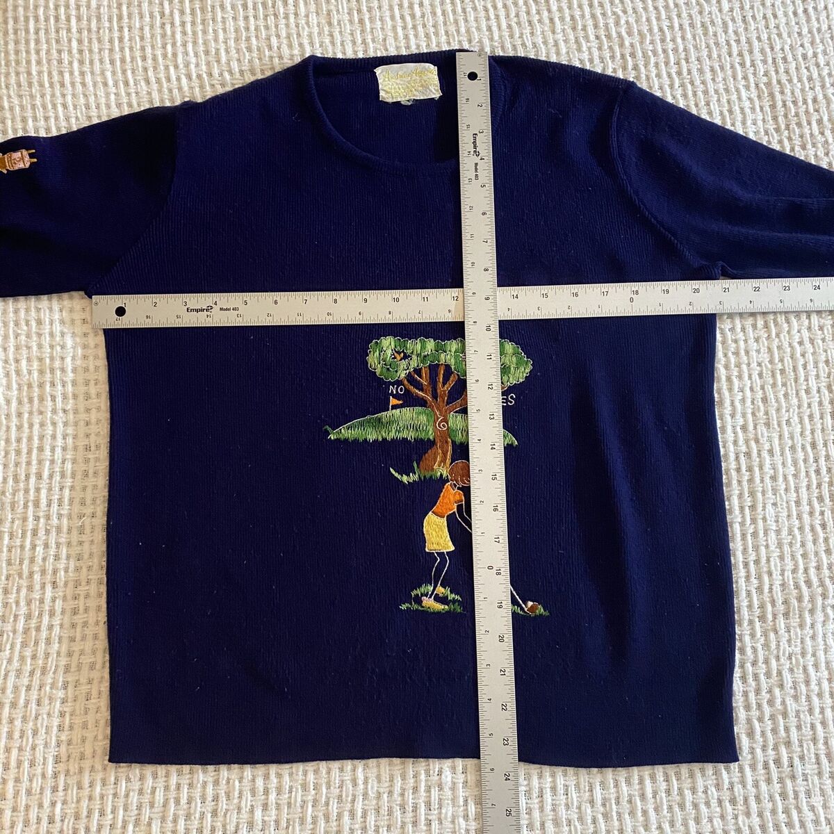 ヴィンテージ Andreno Argenti 刺繍 レディース ゴルフセーターS ヴィンテージ Andreno Argenti 刺繍 レディース ゴルフセーターS