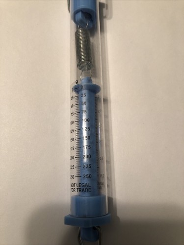Tubular Spring Scale 250 Grams / 2.50 Newtons, Color: Blue - Picture 2 of 4