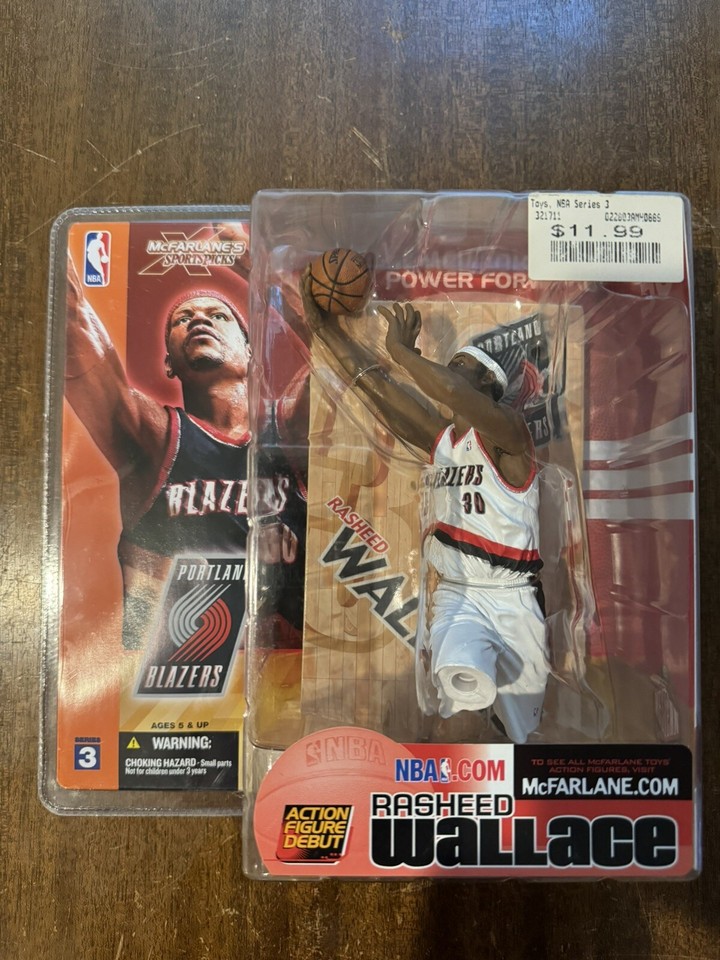 2Pack Rasheed Wallace McFarlane Action Figures Portland Trail Blazers