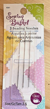 Sewing Basket 3 Beading Needles Size 2.5 Drit...
