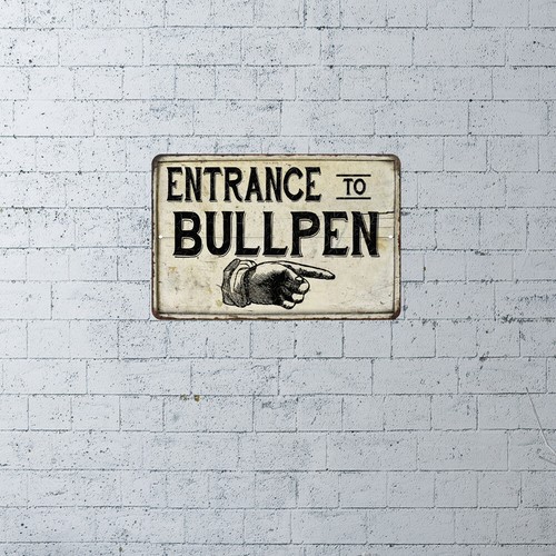 Entrance to Bullpen Vintage Look Chic Distressed 108120020153 | eBay