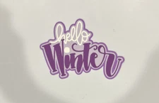 Hello Winter Scrapbook Title Handmade Paper Pieced Die Cut