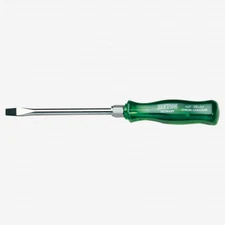 Heyco Slotted Engineers' Screwdriver with Acetate Handle, 6.5mm with Hex Bolster