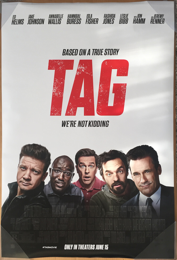 TAG MOVIE POSTER 2 Sided ORIGINAL FINAL VF 27x40 JEREMY RENNER ED