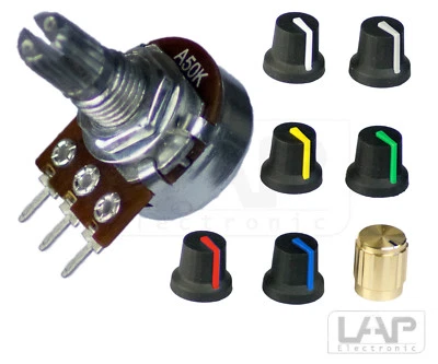 Potentiometer | Mono | Pins | linear | logarithmisch | 1K-500K Rotary Taper Poti