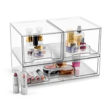 Sorbus Acrylic Organizer Storage Drawers (3 Drawer)