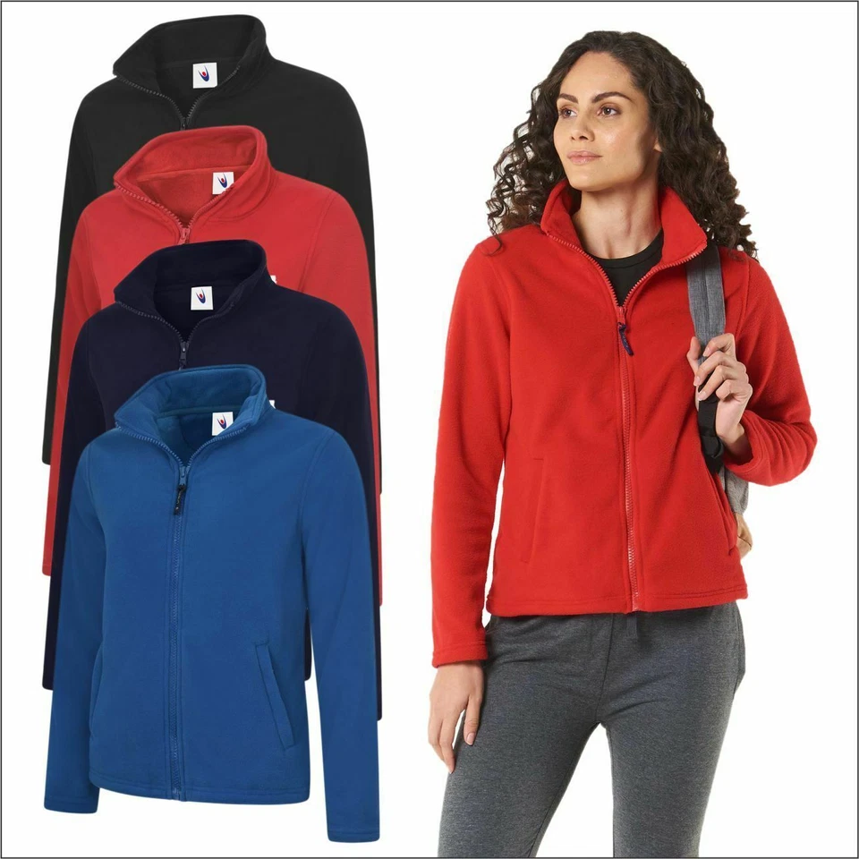Ladies Classic Full Zip Micro Fleece Jacket Women's Outdoor Casual Winter Jacket - Image 1 of 4