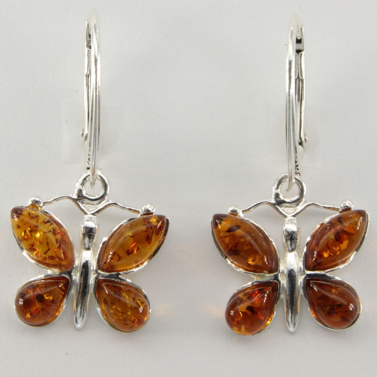 Baltic Amber Butterfly Earrings Baltic Amber Butterfly Earrings