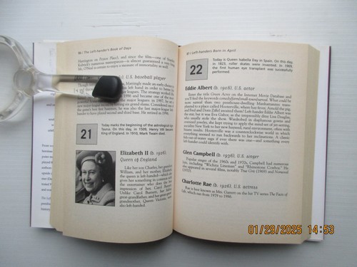 The Left Hander's Book of Days Rutledge 1999, 1st Edition, First Printing HCDJ - Picture 2 of 4