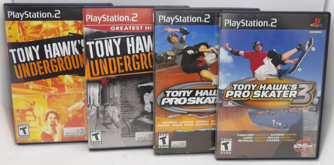 Tony Hawk Playstation 2 PS2: Pro Skater 3, Pro Skater 4, Underground 1 and 2