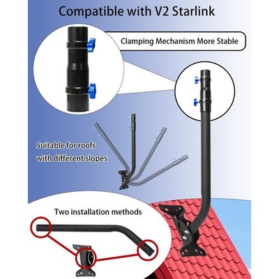  Mounting Kit Adjustable Angle Stainless Steel Long Wall Mount With SET
