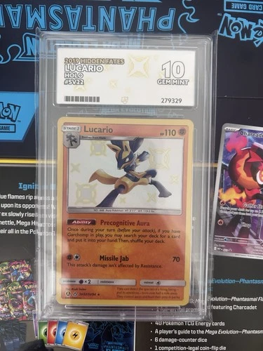 Pokémon TCG -  Lucario - SV22/SV94 - Hidden Fates - Holo - ACE 10