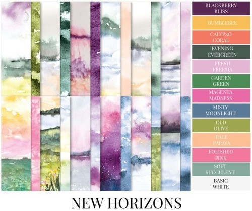 Stampin Up New Horizons 6x6 DESIGNER SERIES PAPER 48 sheets NEW SCENIC PATTERNS