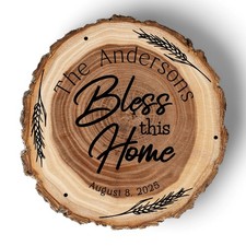 New Home Gift Coaster Set, Real Wood Coasters...