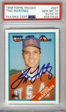 1988 Topps Traded #66T Tino MARTINEZ - PSA 10+++ DNA 10+++ RC USA