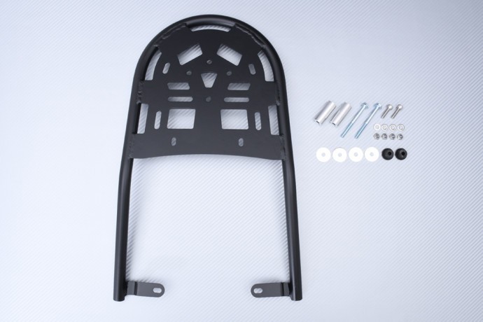 Porte-bagages rigide anti-vibrations en acier pour moto Yamaha TW 125