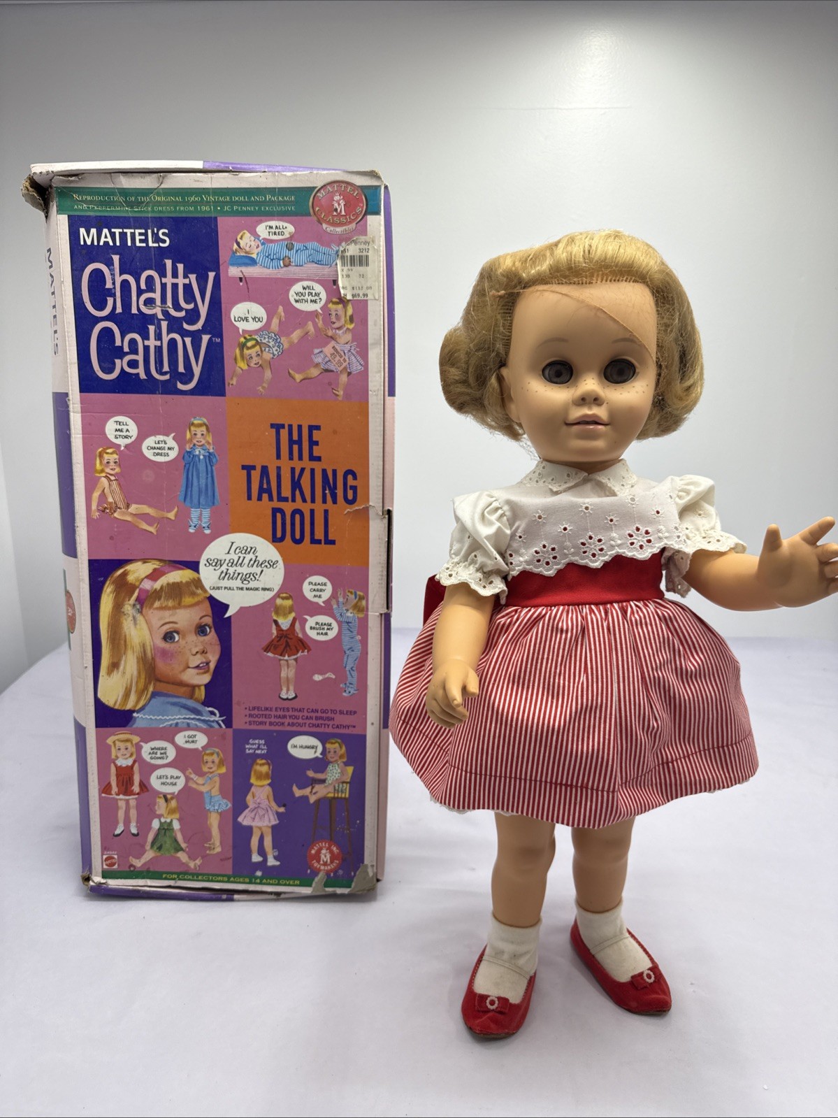 Mattel Chatty Cathy Talking Doll Blonde Hair Blue Eyes in Or