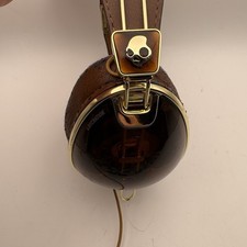 Skullcandy ROCNATION Aviator Brown Gold Over the Ear Wired Headphones Half Works
