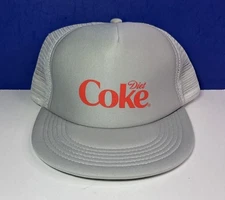 Diet Coke Snapback Trucker Hat Gray Foam Front Mesh Back Mens Adjustable