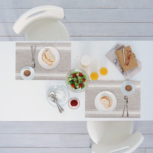 Placemats Set of 6 and Table Runner Set,Washable Easy Clean PVC Heat Resistan... - Picture 6 of 7