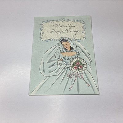 Vintage 1971 Beaucroft Toronto Wedding Greeting Card Bride Bouquet