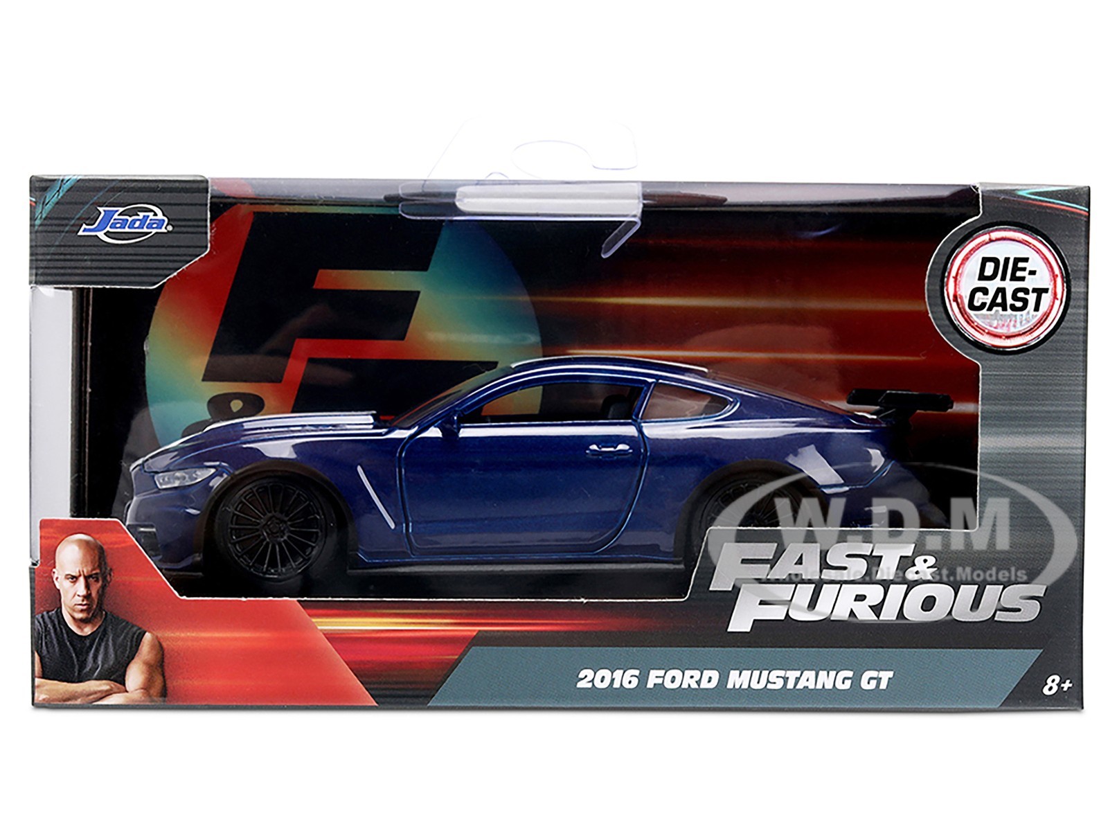 2016 FORD MUSTANG GT DARK BLUE FAST & FURIOUS 1/32 DIECAST MODEL BY JADA 34447
