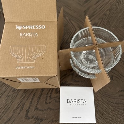 NEW Nespresso Affogato Glass Bowls Set of 2 Dessert Bowls Barista Collection