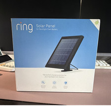 Ring Solar Panel for Spotlight Cam Battery, Black w/ Mount Bracket Screws