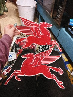 Pair Of Pegasus Horses Porcelain