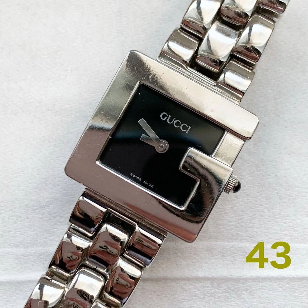 Montre pour femme Gucci 3600L G Face 23 mm cadran noir quartz du Japon montre pour femme