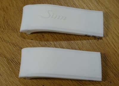ORIGINAL SINN U1 U2 UX U16 U18 22 mm SILIKON GUMMI weiß Band für Faltschließe