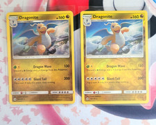 2X CARTA POKEMON Dragonite 96/149 Sole e Luna 2017 HOLO RARA quasi nuova!