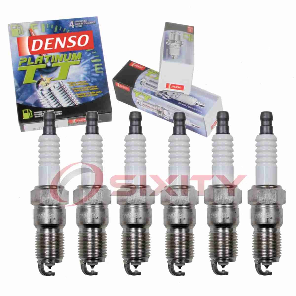 6 pc Denso Platinum TT Spark Plugs for 1997-2005 Mazda B4000 4.0L V6 og