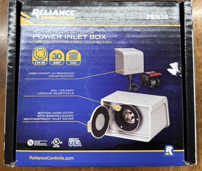 Reliance Controls NEMA 3R (PBN30) 30-Amp Power Inlet Box