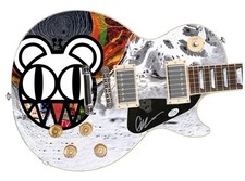 Radiohead Ed O?Brien Signed Custom Graphics 1/1 Photo Guitar ACOA